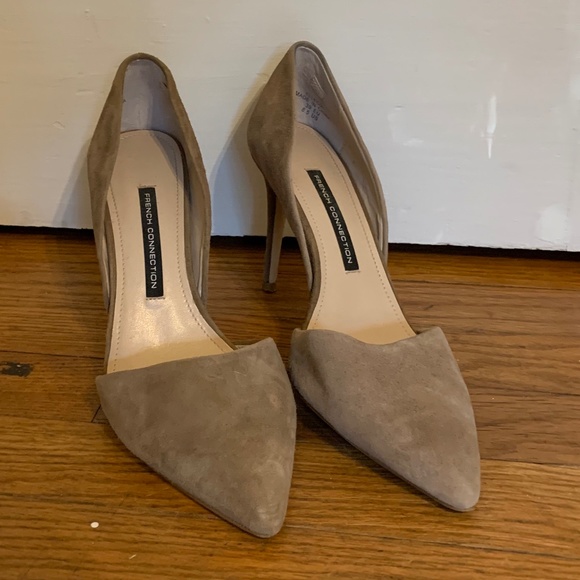 French Connection Ellecia D'Orsay Tan Suede Pumps - Picture 2 of 3